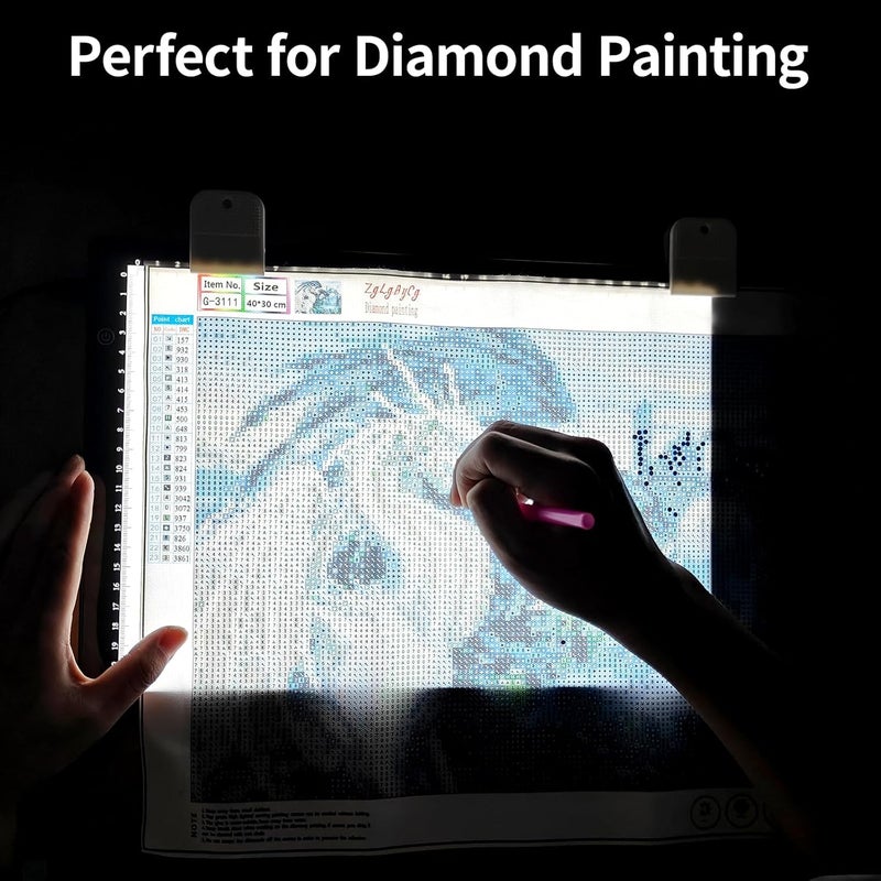 Elice A4 LED Tracing Light Box with 4 Clips, Ultra-Thin Diamond Art Light Board, Bright Light Pad, Lightbox for Tracing and Drawing, Artcraft Light Table for Weeding Vinyl, Diamond Painting, Sketching - Image 4